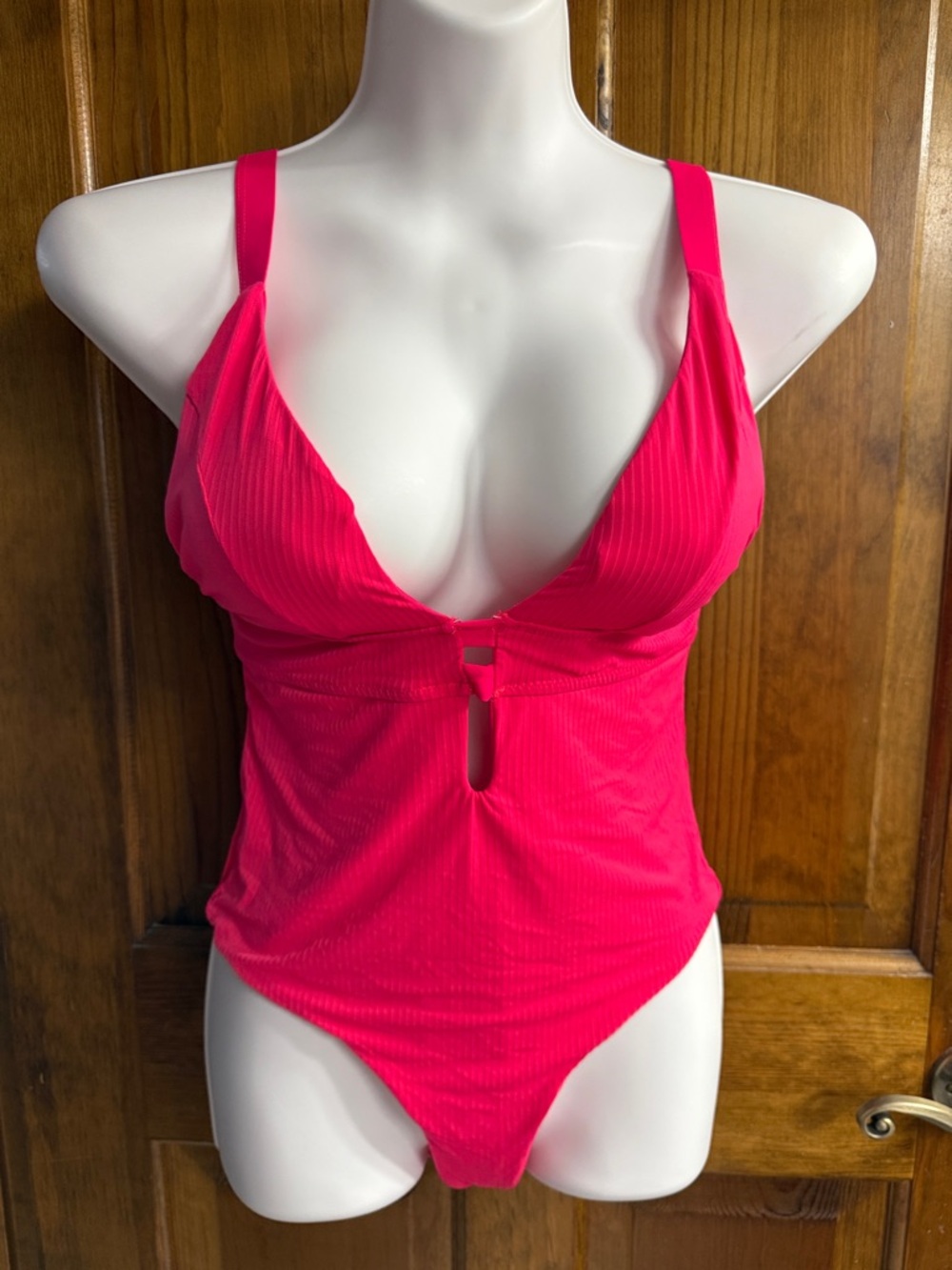 YMI Hot Pink Ribbed One-Piece